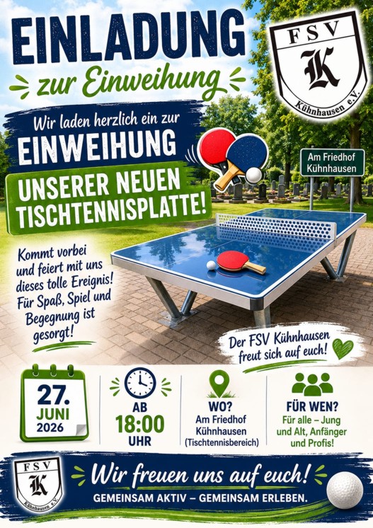 Einweihung Tischtennisplatte